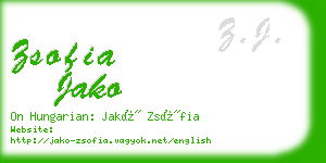 zsofia jako business card